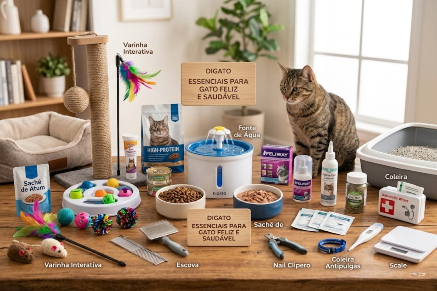 produtos essenciais para gatos